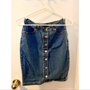 Forever 21 Button Up Denim Skirt
